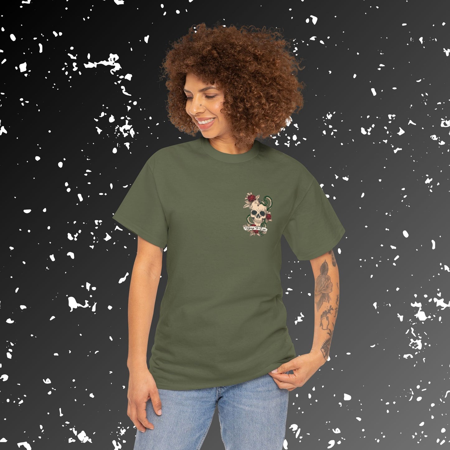 Living to Die Skull & Octopus Unisex Heavy Cotton Tee