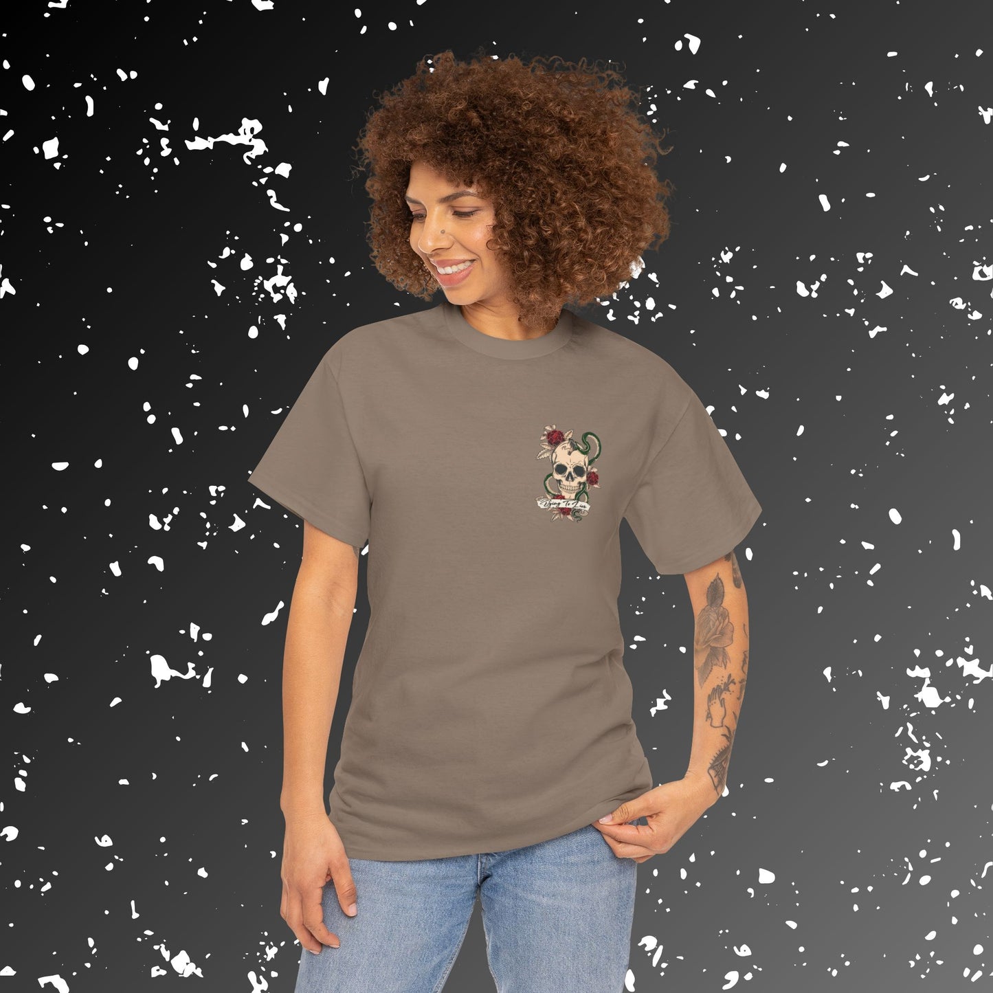 Living to Die Skull & Octopus Unisex Heavy Cotton Tee