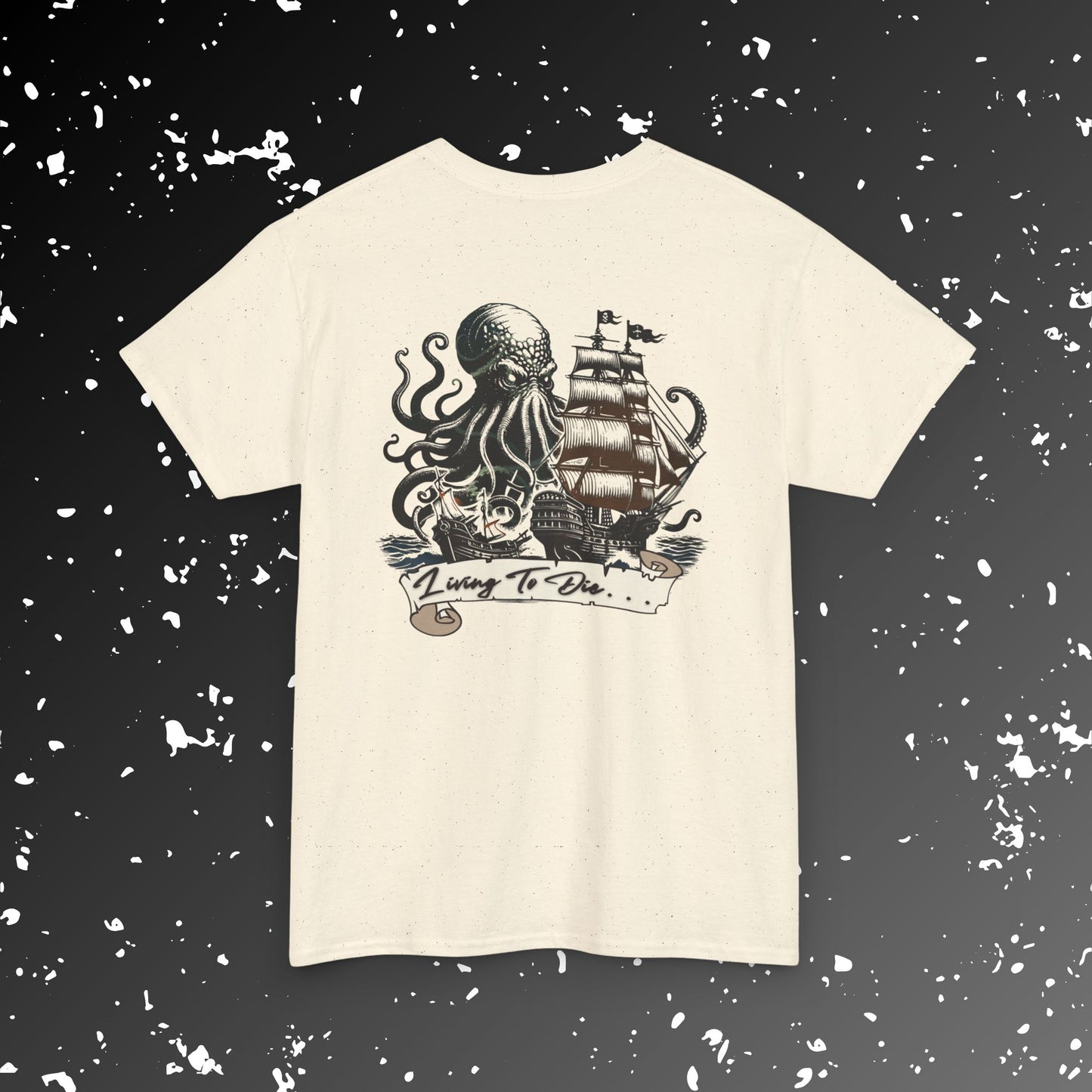 Living to Die Skull & Octopus Unisex Heavy Cotton Tee