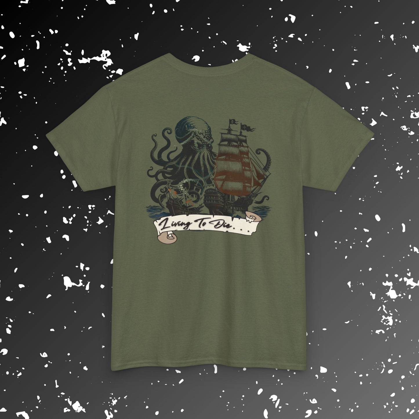 Living to Die Skull & Octopus Unisex Heavy Cotton Tee