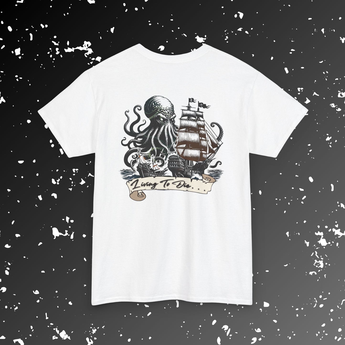 Living to Die Skull & Octopus Unisex Heavy Cotton Tee