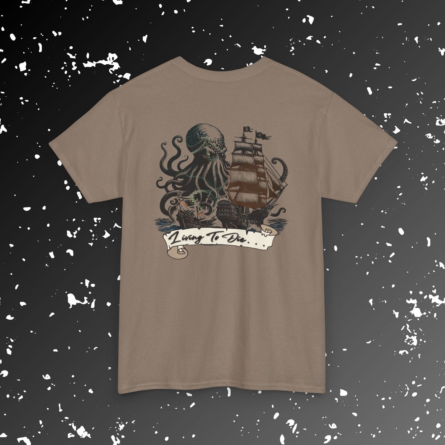 Living to Die Skull & Octopus Unisex Heavy Cotton Tee